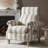 Adamsville Stripped Manual Recliner with Solid Wood Arms for Elderly-2098735814