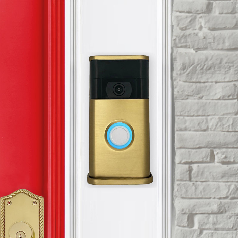 Traditional Video Doorbell Cover (Ring 2nd Gen Compatible), Satin Brass