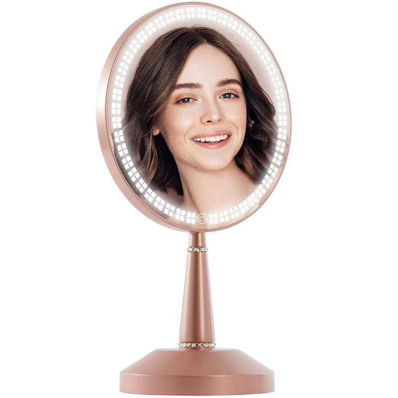 Miroir de maquillage Bijou, Or rose
