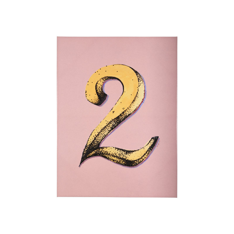 Numbers II a Hand Embelished Textured Canvas, 40" H x 30" W x 3" D