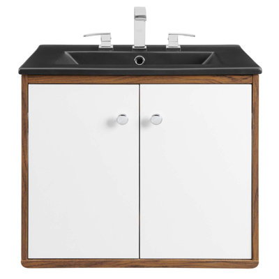 Meuble-lavabo mural blanc 24 po