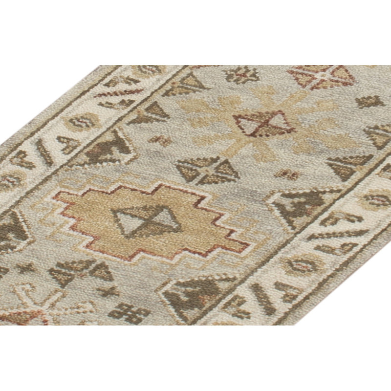 Cotton Oriental Area Rug in Gray