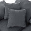 Canapé modulaire extra large de 129 po - Polyester tissé à losanges 7 places-1363443992