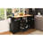 55.7" Large Kitchen Island With 2 Drop Leaf, Rolling, Power Outlet, Folding Table For Use, 3 Drawers, Black Socket, Dining Table, Storage Area Unit Cabinet Box,-398173296