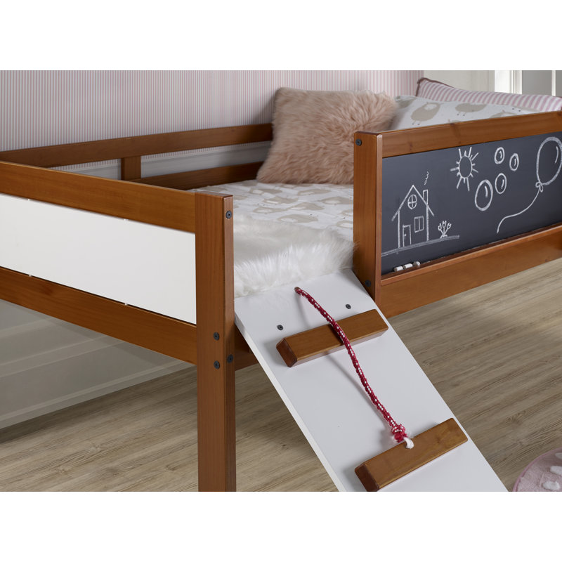  Twin Solid Wood Platform Loft Bed by Donco Kids, Espresso/White