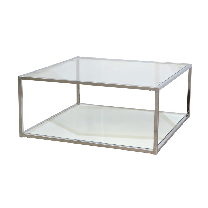 Framed coffee table, Chrome