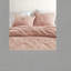 Ensemble de literie rose élégant, polyester confortable, motif floral romantique