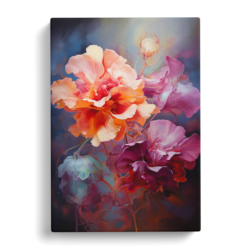 Floral Gestural No.2 - Wrapped Canvas, 76cm H x 50cm W x 3cm D