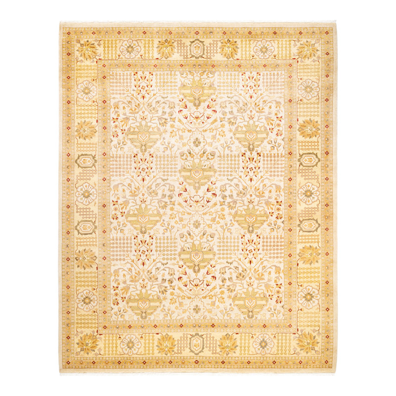Keller One-of-a-Kind 8' 2" X 10' 6" New Age Wool Area Rug in Ivory