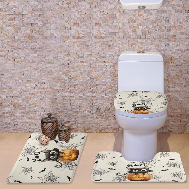 Tapis de salle de bain Cat, Black, Animals 2