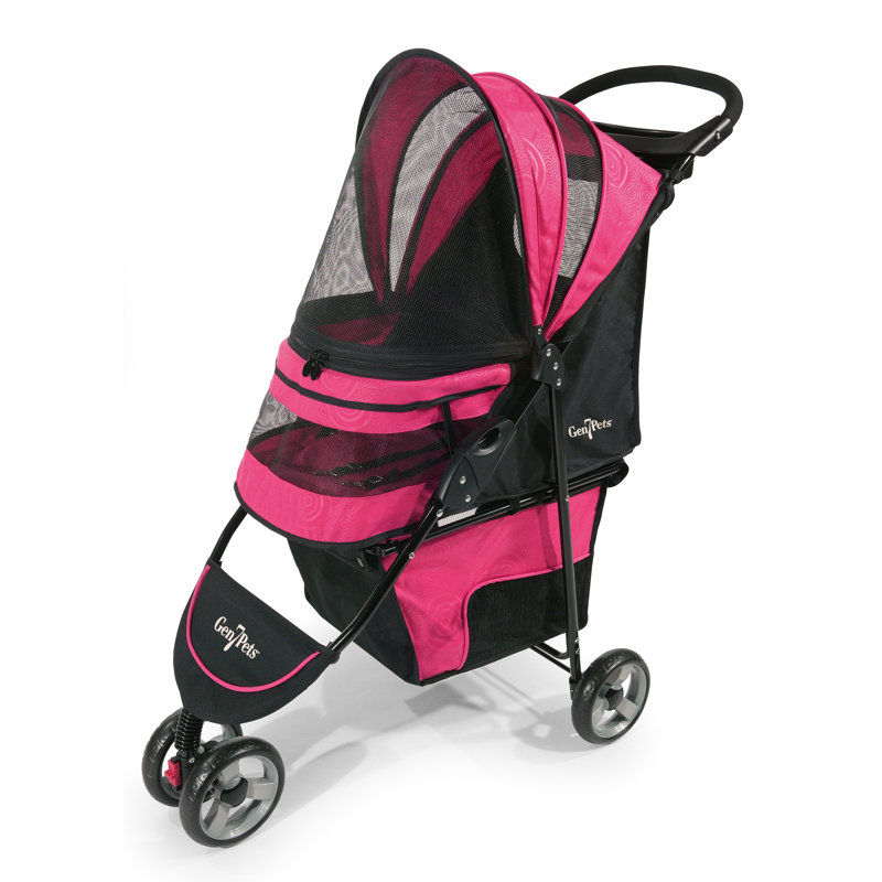 Regal Foldable Pet Stroller, Raspberry Sorbet