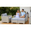 Ensemble de conversation de patio en osier 6 pièces toutes saisons, ensemble de mobilier de patio modulaire gris avec coussins, canapé modulaire d'une capacité de 330 lb avec repose-pieds pour la cour, le porche et la terrasse-1684751749