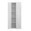 Armoire de rangement en métal blanc avec étagères réglables, armoire de rangement en acier de 180 cm de haut pour la cuisine, le bureau et le salon