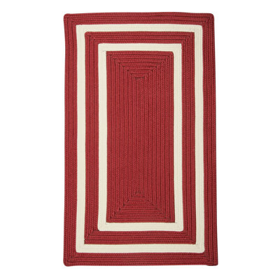 Tapis rouge tressé à bordure Cisbrough