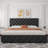 Bed Frame With Adjustable Headboard And 4 Storage Drawers, Linen Upholstered Platform Bed Frame-110095410-110095412