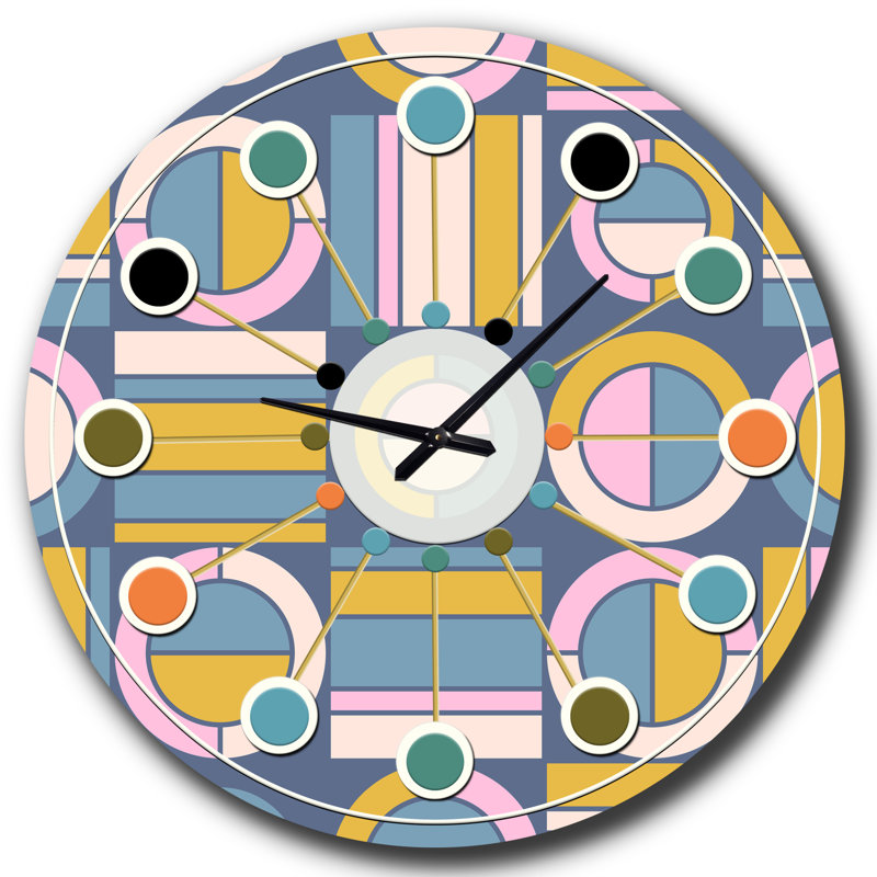 Horloge murale rétro Mid-Century, Moyenne