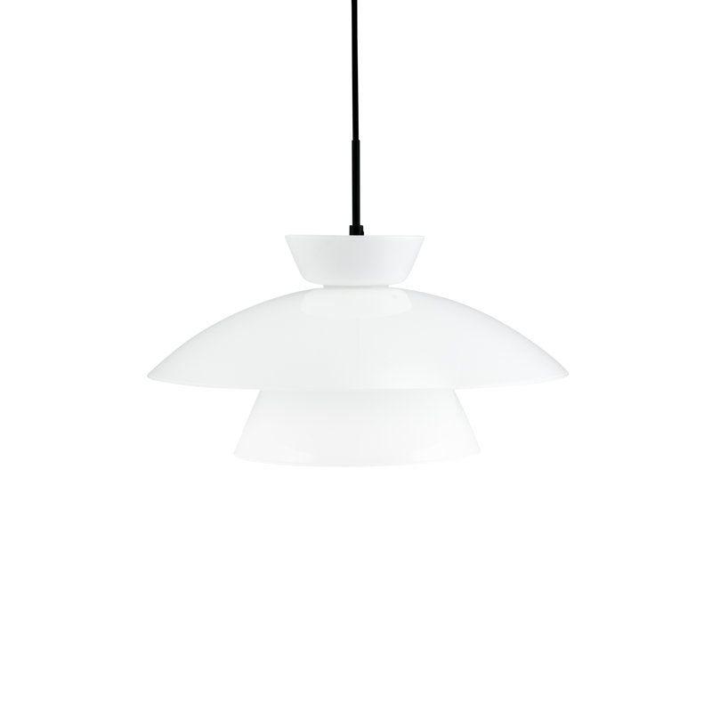 1 - Light White Single Pendant, 15" H x 28" W x 28" D