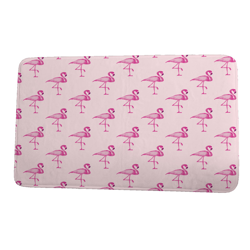 Tapis de bain Lyndsey, l 17 po x L 24 po, Rose