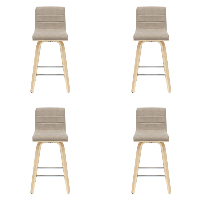 Werth 35,5 po H 4 tabourets de bar en taupe vintage, 35.5", Taupe