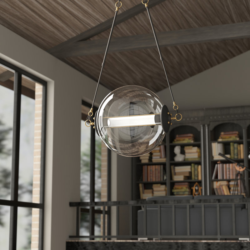 Otto 2 - Light Unique Globe Chandelier, Stainless Steel Mesh, 48.8" H x 28.4" W x 20" D