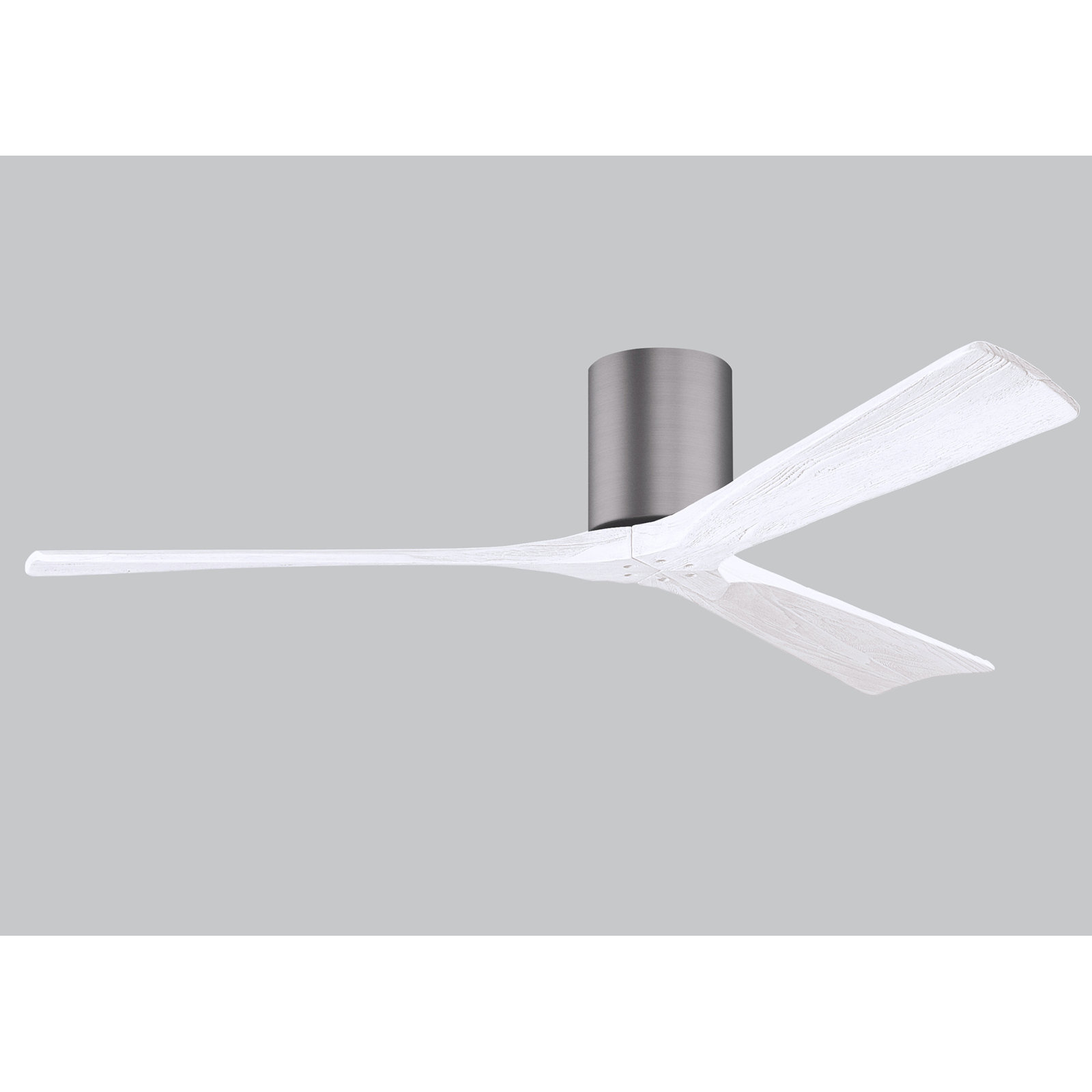 Olivier 3 Blade Ceiling Fan, Matte White, Brushed Pewter, 60"