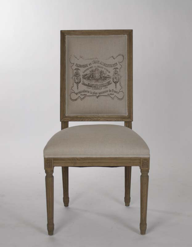 Chaise rembourrée Bodil, Orme récupéré, Neutre