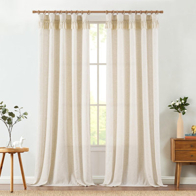 Paire de rideaux semi-transparents Chenae
