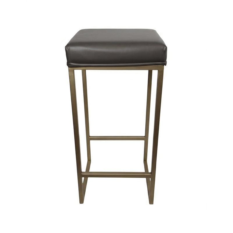 Tabouret de comptoir 26,57 po, Doré, gris
