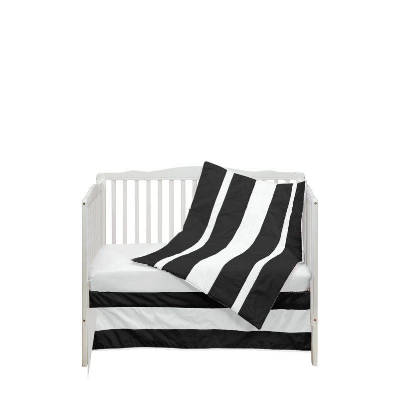 Ensemble de literie pour lit de bébé 3 pièces Rosado, Noir