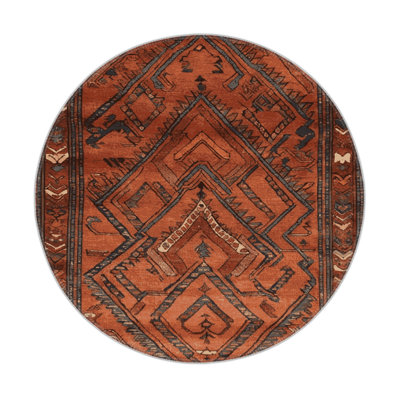 Tapis d'intérieur et d'extérieur brun Persian