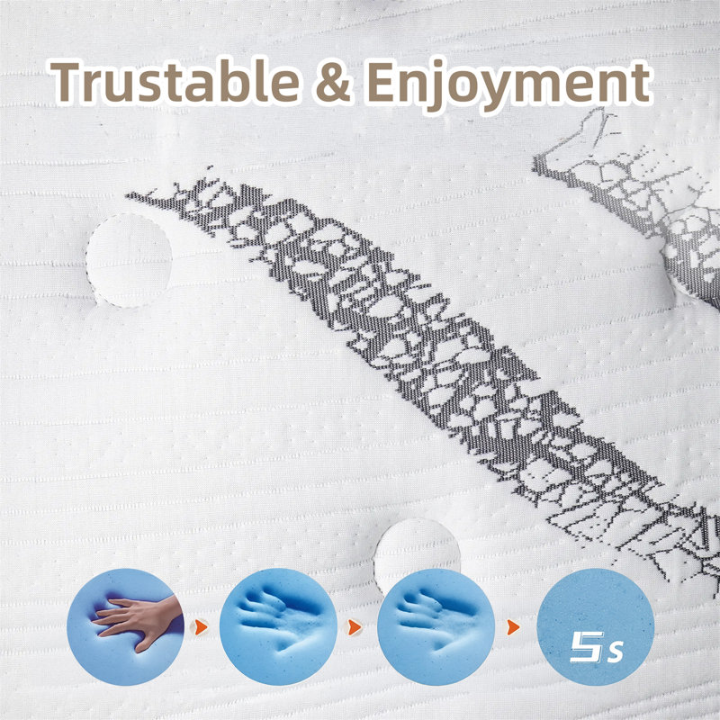 Ressort ensaché pour matelas 10 po avec mousse hybride certifiée CertiPUR-US, Double