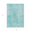 Tapis d'extérieur lavable abstrait bleu sarcelle et ivoire 3 pi x 5 pi