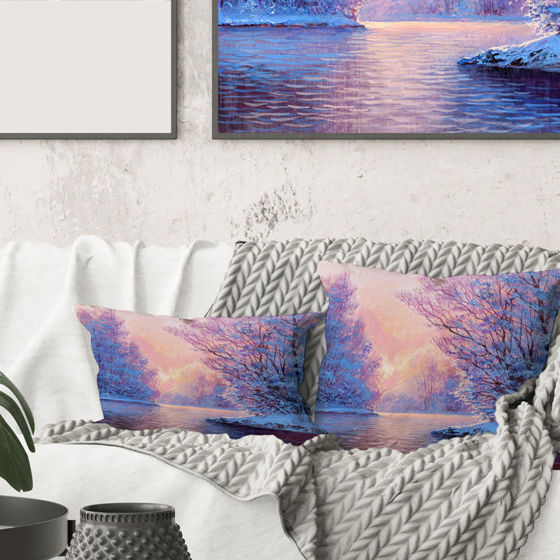 Housse de coussin et insert rectangulaire Landscape with the Riveroriginal