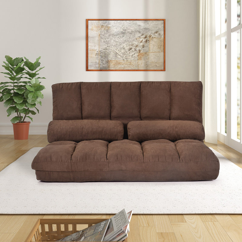 Loon Peak Jannemieke Floor Game Chair, Brown Fabric