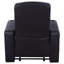 Fauteuil inclinable noir rembourré avec porte-gobelet
