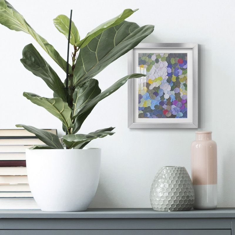 Doris Duke Garden - Impression encadrée, H 28,5 po x l 20,5 po, Argent argent