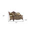 Causeuse et coussins décoratifs 74 "en velours brun clair et brun 74"