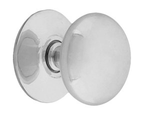 Egg and Dart Single Dummy Door Knob, Bright Chrome