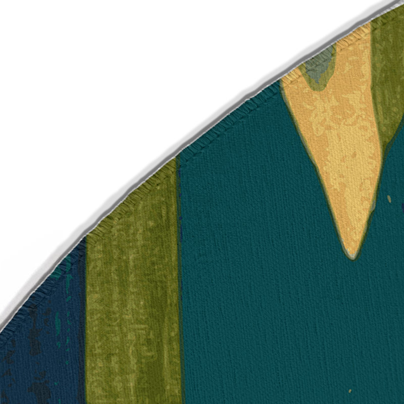 Tapis intérieur et extérieur Meadow Rush, Rond 5 pi