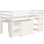 Lit mezzanine simple bas avec cabinet et bureau portatif à roulettes-1005585932