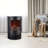 Cambridge Round Freestanding Electric Fireplace in Black