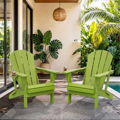 Chaise de foyer d'extérieur pliable en PEHD Adirondack