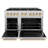 ZLINE Autograph Edition 48 in. 6.7 cu. ft. Classic Double Oven Gas Range W/ 8 Burner Cooktop in Stainless Steel & Matte Black Accents (CGRZ-48-MB)-105283513