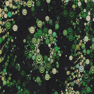 Tapis noir/vert tissé à la machine