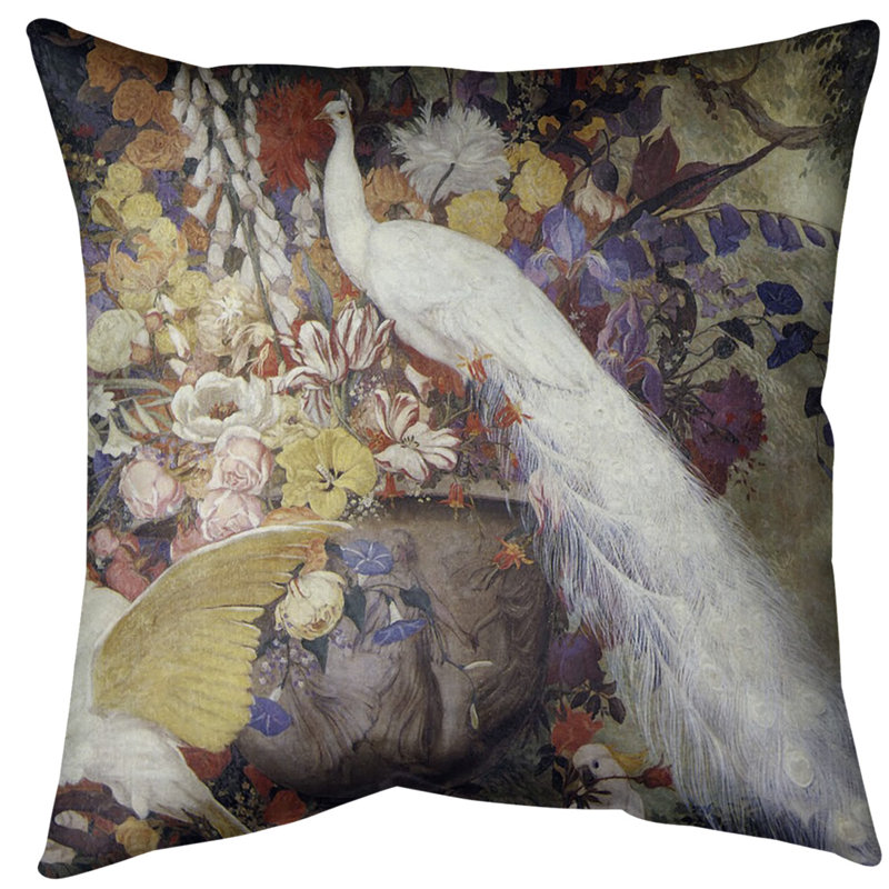 Coussin de sol Jessie Arms Botke, 28 po x 28 po, Blanc