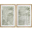 Abstrait botanique «feuilles de palmier tropical vert sauge délavé, images murales minimalistes modernes et simples, impression sur toile encadrée 2 pièces, ensemble de 16 x 24 x 2, 24 x 36 x 2-92285724-92285721-119463645