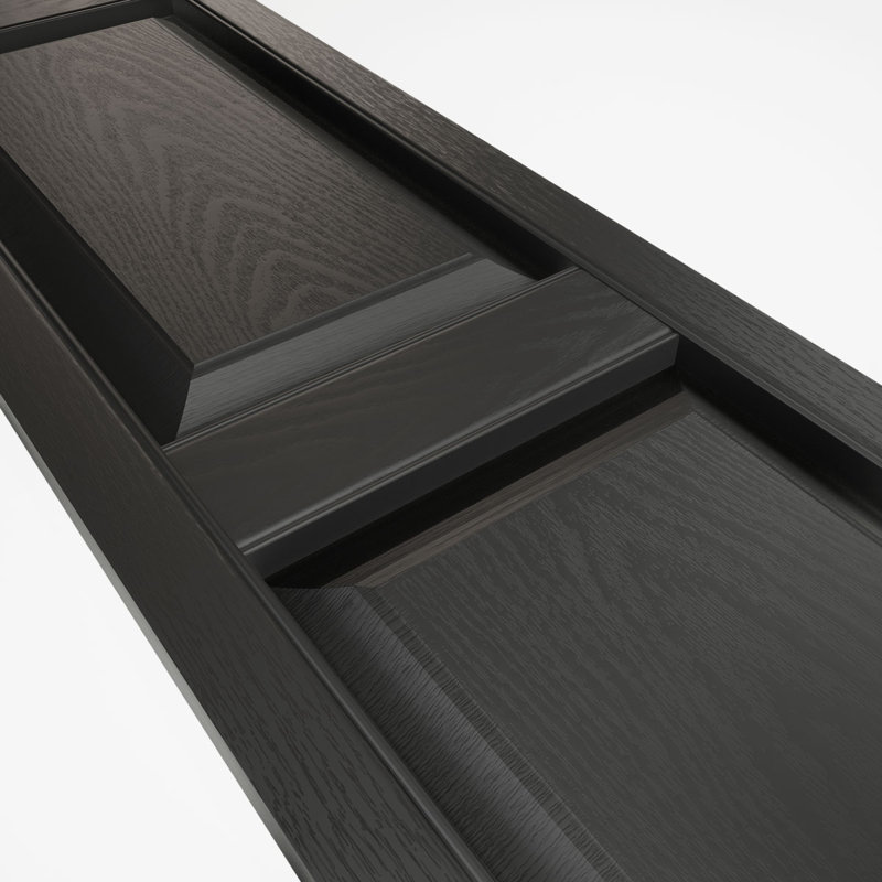 Paire de volets doubles Mid-America en vinyle de taille standard Williamsburg, Noir, 51", 12"