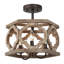 Luther Wood Semi Flush Mount