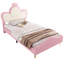 Led Single Bed With Crown Headboard