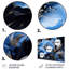 Décoration murale grise et bleue Botanical Symphony II - Abstract Botanicals-1754761499